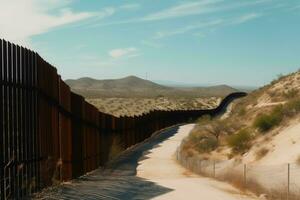 Stati Uniti d'America Messico confine. creare ai foto