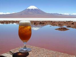 un' bicchiere di birra. ai generato foto