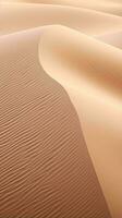 un' mozzafiato deserto paesaggio con maestoso sabbia dune allungamento in il distanza ai generato foto