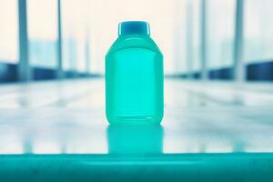 doccia gel o liquido sapone bottiglia. neurale Rete ai generato foto