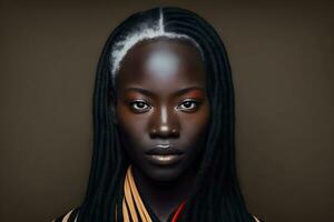 bellissimo africano donne nel etnico copricapi. neurale Rete ai generato foto