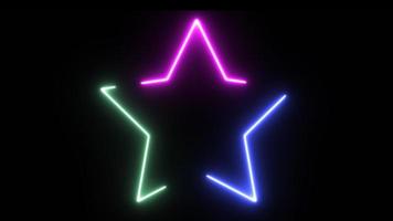 neon che scorre bagliore colore sfondo a forma di stella foto