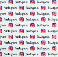 instagram modello stampato su carta con piccolo instagram loghi e iscrizioni. instagram è americano foto e condivisione video sociale networking servizio Di proprietà di Facebook