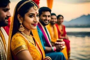 indiano nozze nel India. ai-generato foto