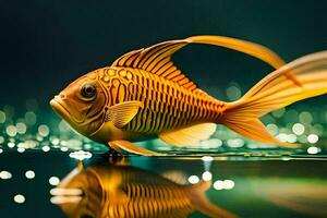 pesce rosso nel il acqua. ai-generato foto