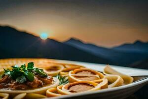 il cibo di il montagne. ai-generato foto