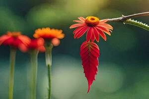 foto sfondo il cielo, fiori, il sole, il sole, il sole, il sole,. ai-generato