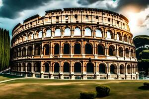 il colosseo nel Roma, Italia. ai-generato foto