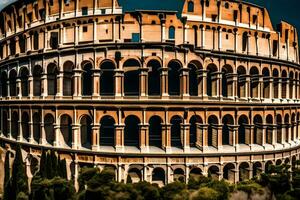 il colosseo nel Roma, Italia. ai-generato foto