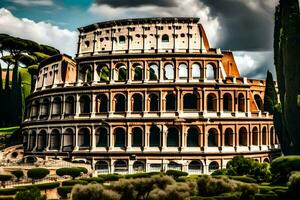 il colosseo nel Roma, Italia. ai-generato foto