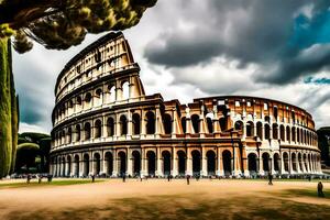 il colosseo nel Roma, Italia. ai-generato foto