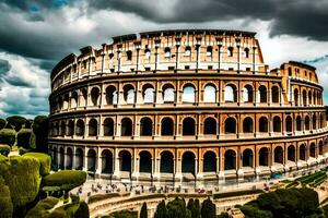 il colosseo nel Roma, Italia. ai-generato foto