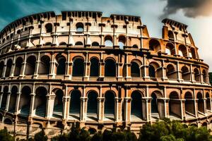 il colosseo nel Roma, Italia. ai-generato foto