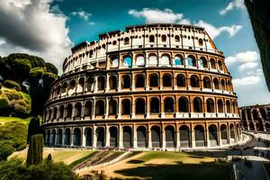 il colosseo nel Roma, Italia. ai-generato foto