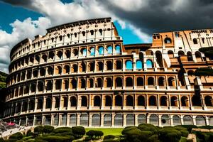 il colosseo nel Roma, Italia. ai-generato foto