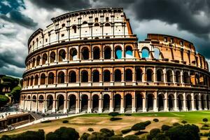 il colosseo nel Roma, Italia. ai-generato foto