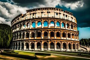 il colosseo nel Roma, Italia. ai-generato foto