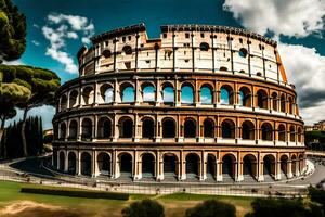 il colosseo nel Roma, Italia. ai-generato foto