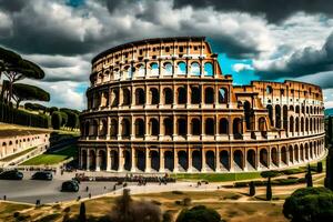 il colosseo nel Roma, Italia. ai-generato foto