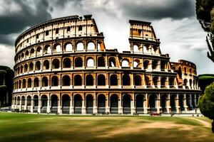 il colosseo nel Roma, Italia. ai-generato foto