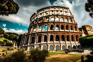 il colosseo nel Roma, Italia. ai-generato foto