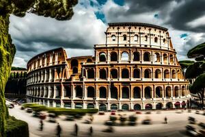 il colosseo nel Roma, Italia. ai-generato foto