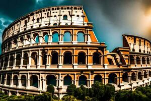 il colosseo nel Roma, Italia. ai-generato foto