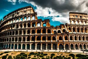 il colosseo nel Roma, Italia. ai-generato foto