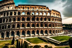 il colosseo nel Roma, Italia. ai-generato foto