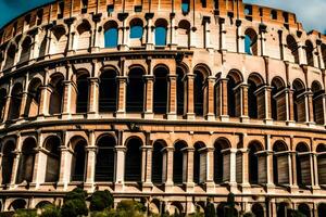 il colosseo nel Roma, Italia. ai-generato foto