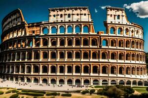 il colosseo nel Roma, Italia. ai-generato foto