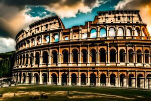 il colosseo nel Roma, Italia. ai-generato foto