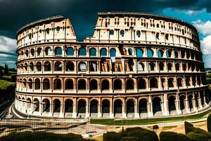 il colosseo nel Roma, Italia. ai-generato foto