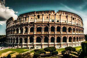 il colosseo nel Roma, Italia. ai-generato foto