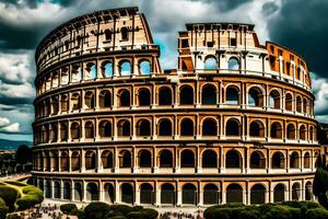 il colosseo nel Roma, Italia. ai-generato foto