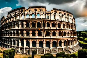 il colosseo nel Roma, Italia. ai-generato foto