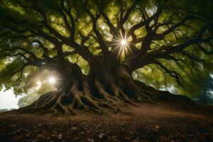 il albero di vita, di persona. ai-generato foto