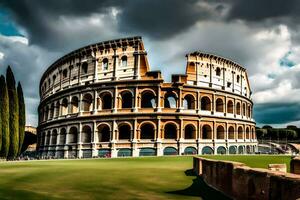 il colosseo nel Roma, Italia. ai-generato foto