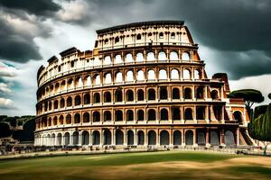 il colosseo nel Roma, Italia. ai-generato foto