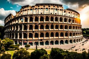 il colosseo nel Roma, Italia. ai-generato foto