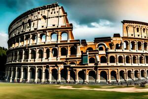 il colosseo nel Roma, Italia. ai-generato foto