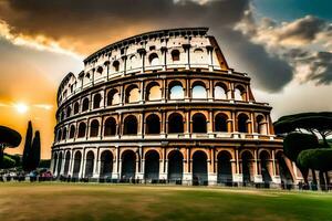 il colosseo nel Roma, Italia. ai-generato foto