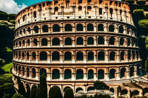 il colosseo nel Roma, Italia. ai-generato foto