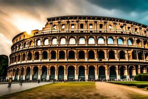 il colosseo nel Roma, Italia. ai-generato foto