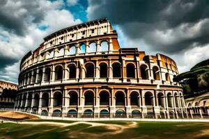 il colosseo nel Roma, Italia. ai-generato foto