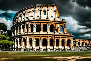 il colosseo nel Roma, Italia. ai-generato foto