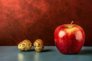 tradizionale cibo di ebraico nuovo anno vacanza di tradizione o religione. Rosh hashanah con copia spazio concetto di ai generato foto