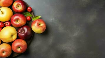 tradizionale cibo di ebraico nuovo anno vacanza di tradizione o religione. Rosh hashanah con copia spazio concetto di ai generato foto