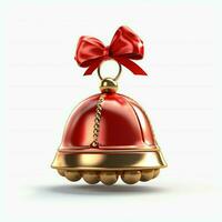 decorativo Natale ornamento con Natale d'oro campane o tintinnio campane. Natale decorazione concetto di ai generato foto