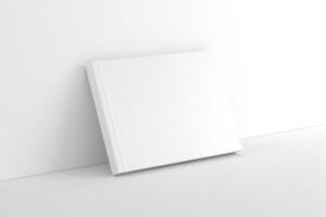 copertina morbida paesaggio libro bianca vuoto 3d interpretazione modello foto